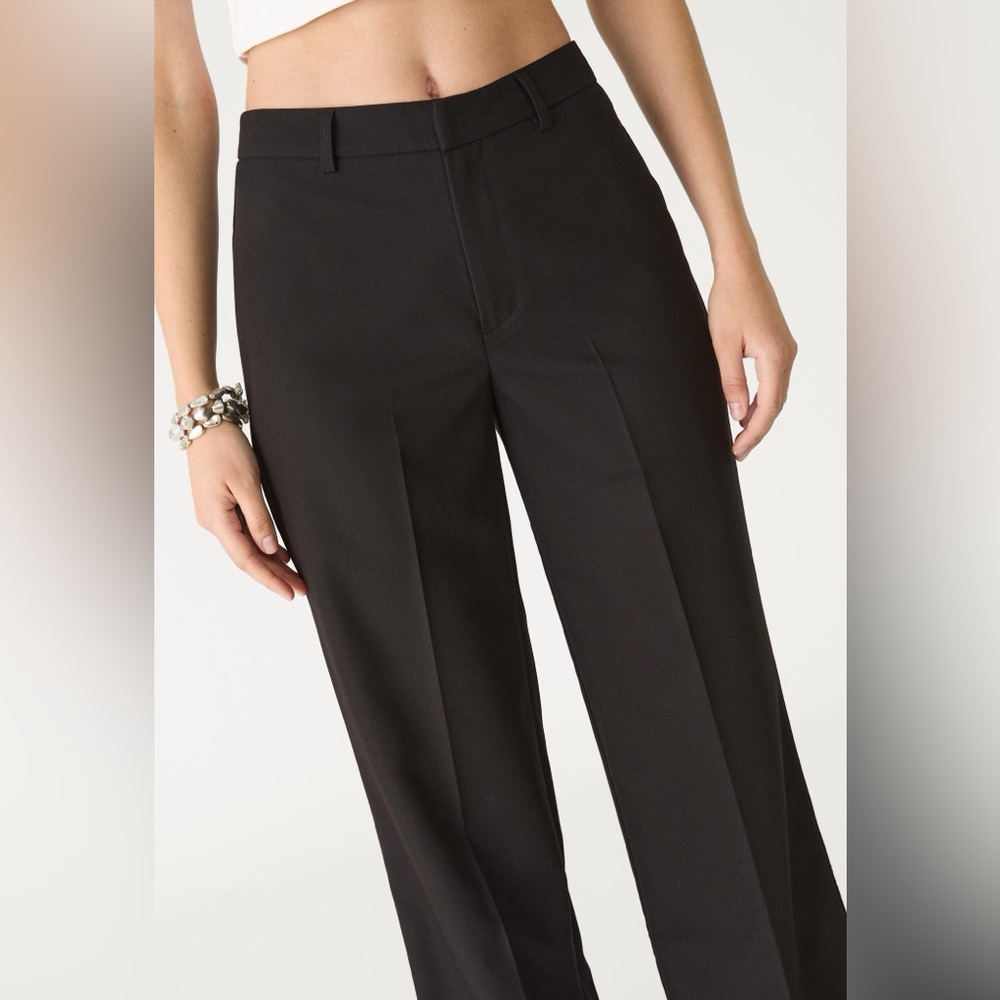 Stradivarius size 10 Tall 34-inseam Women’s Slim Straight leg black Trousers NWT